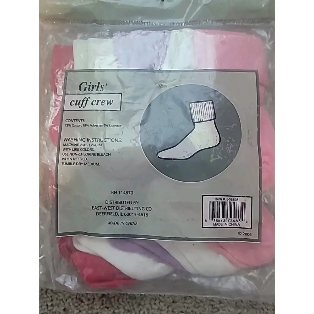 VTG NOS 80s Bag OSocks Toddler Crew Socks NIP
